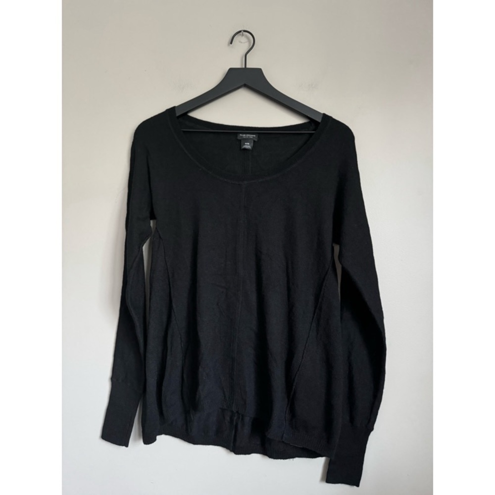CLUB MONACO Black Alpaca + Wool Blend Crewneck Sweater